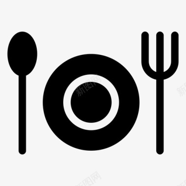 餐厅标志食物菜单叉子图标图标
