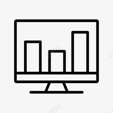 统计计算机分析屏幕图标图标