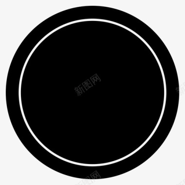 盘子厨房圆形图标图标