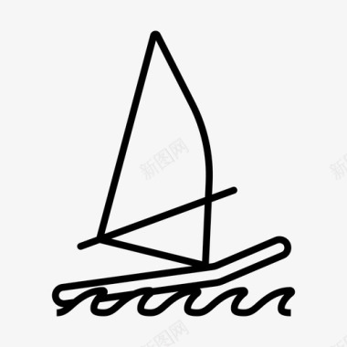 风帆冲浪比赛海上图标图标