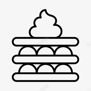 小满节日食物馅饼甜点复活节图标图标