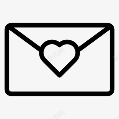 情人节的情书情书信封邮件图标图标