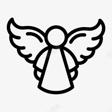 天使天使飞翔翅膀图标图标
