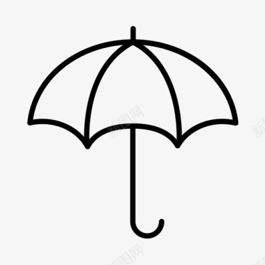 雨伞秋天气候图标图标