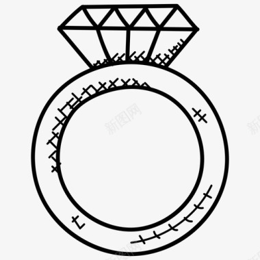 结婚礼物钻戒订婚订婚戒指图标图标