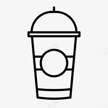 塑料苏打杯饮料冰淇淋图标图标