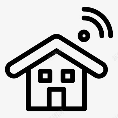 住宅互联网信号图标图标