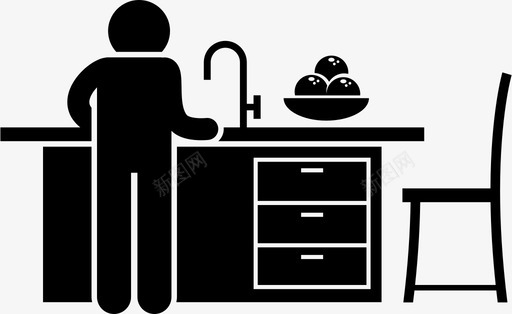 厨房用具厨房岛水龙头室内图标图标