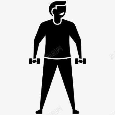 立体人物插图健身操健身人物插图图标图标