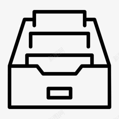 存储收件箱档案文件图标图标