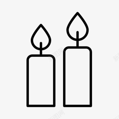 蜡烛装饰家居图标图标