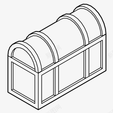 宝箱矢量宝箱保险箱集装箱图标图标