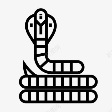 爬行动物蛇动物印度教图标图标