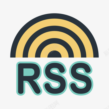 矢量色块色块－rss图标