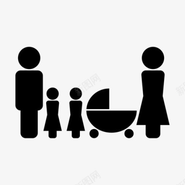 家庭幸福生活图标图标