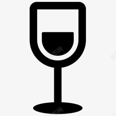 半杯酒食物午餐图标图标