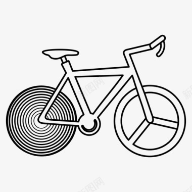 铁人三项自行车自行车图标图标