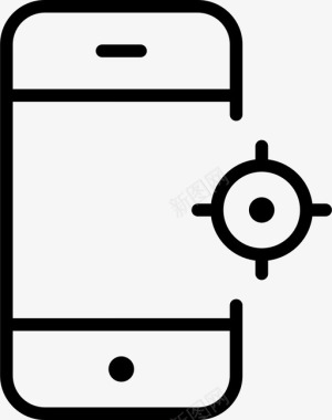 屏幕上的地图电话设备定位图标图标