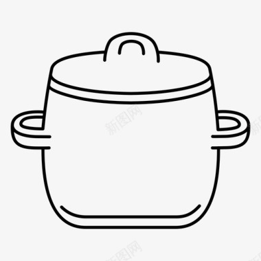 红烧烹饪选项平底锅图标图标