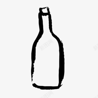 酒瓶手绘绘画图标图标