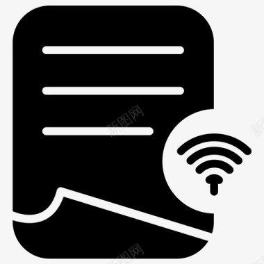 wifi文档文件音乐图标图标