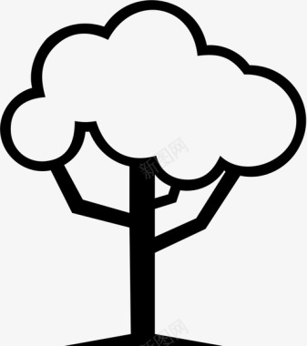 树大树植物图标图标