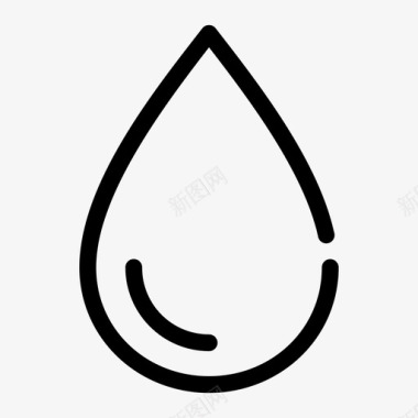 雨水水水滴液体图标图标
