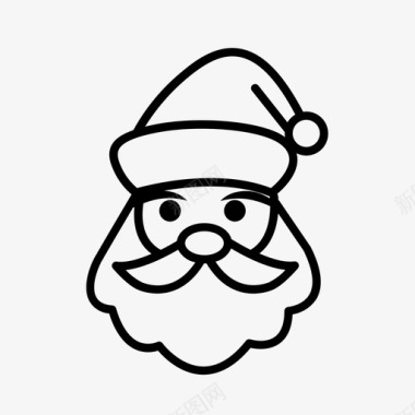 圣诞老人脸圣诞老人真正的圣诞老人圣尼古拉斯图标图标