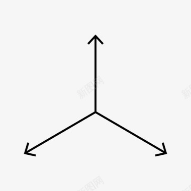 坐标三维箭头图标图标