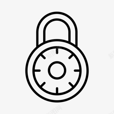 挂锁银行密码锁图标图标