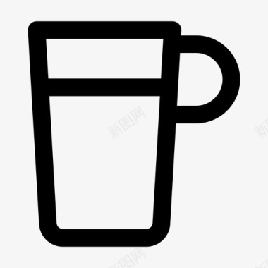 饮料,饮料,咖啡,杯子,浓咖啡,线性,扁平,填充,单色,简约,圆润图标