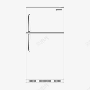 两门冰箱冰箱电器建筑图标图标