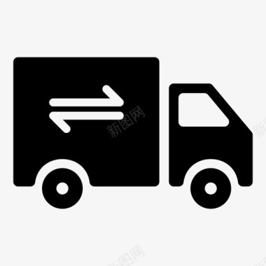 送货车卡车和运输工具图标图标