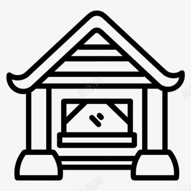 小屋小屋建筑物房屋图标图标