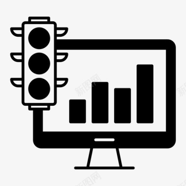 流量增长流量优化搜索引擎优化图标图标