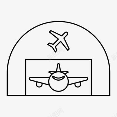 仓库维修飞机机场图标图标