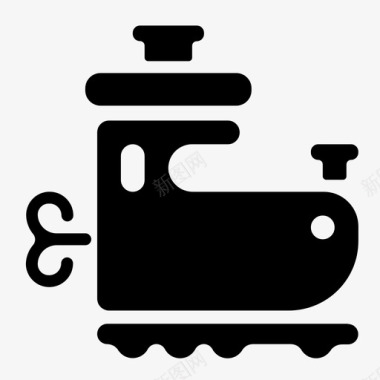 发条玩具游戏火车图标图标