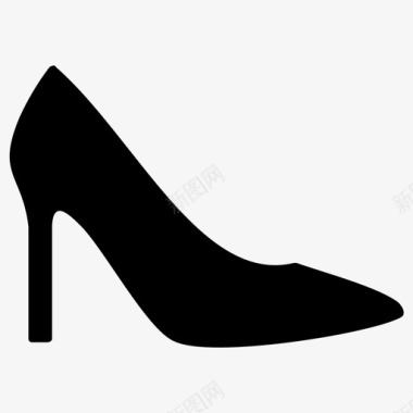 穿高跟鞋的女生高跟鞋穿图标图标