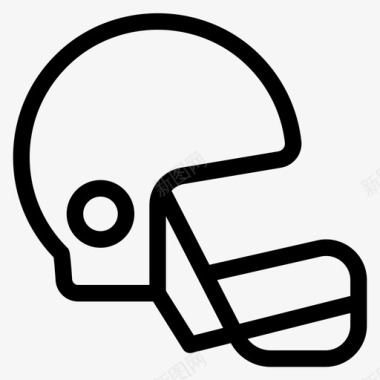 运动型头盔配件美式足球图标图标
