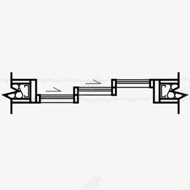 自动推拉门建筑详图图标图标