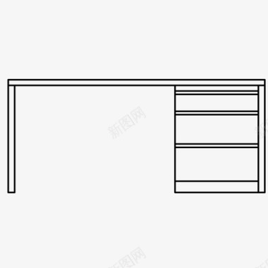 精美书桌书桌柜台家具图标图标