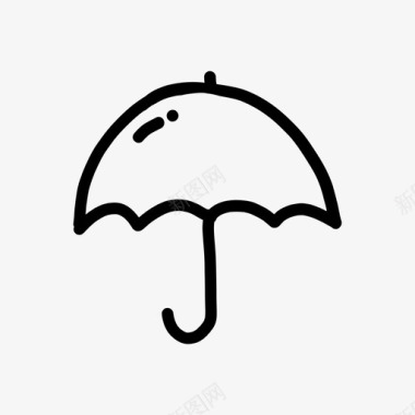 雨伞涂鸦手绘图标图标