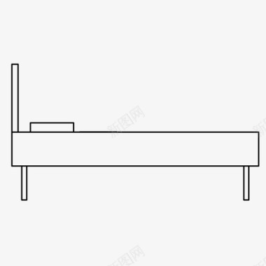 床展架床卧室宿舍图标图标