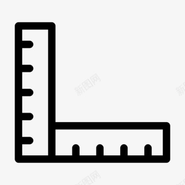 青山绿水几何尺子几何图标图标