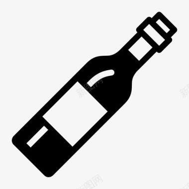 红酒对角线瓶子红酒图标图标