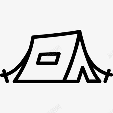 夏天背景露营帐篷我们的最后一个夏天图标图标