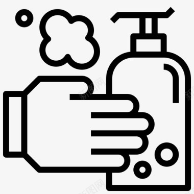 形状和符号手洗清洁洗衣图标图标