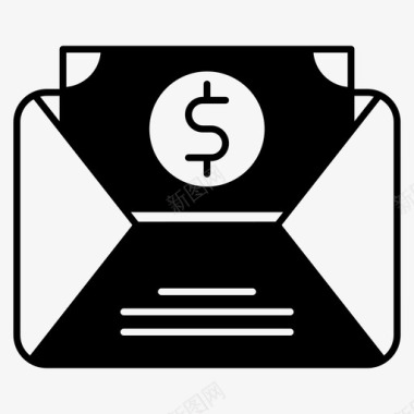 短信银行商业美元图标图标