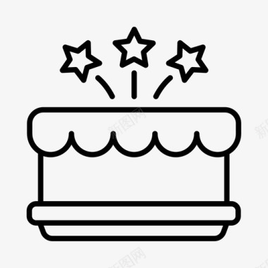 生日的气球蛋糕生日庆祝图标图标