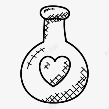 爱情药剂瓶子爱情饮料图标图标